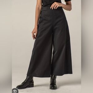 Marimekko Black Wide-Leg Crop Pants Size 36 In Great Condition